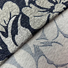 Трикотаж сандра "Цветы" D12 темно-синий, серый, 150 см, 230 г/м² фото № 4