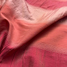 Тафта в полоску, красный, розовый, 90 г/м², 150 см фото № 3