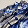 Трикотаж велюр "Сакура" VLP208Z, голубой, серый, 150 см, 240 г/м² фото № 2