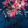 Трикотаж джерси принт "Цветы" F010432 сине-зеленый, розовый, 150 см, 270 г/м² фото № 5