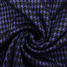 Трикотаж  жаккард с блеском "Гусиная лапка" TH6289 фиолетовый, черный, 150 см, 300 г/м² фото №1