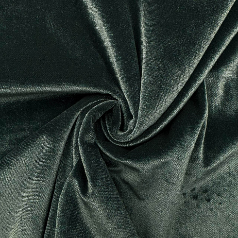 Велюр костюмный WK001, темно-изумрудный, 150 см, 250 г/м²
