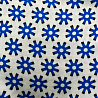 Вискоза-сатин "Геометрические узоры" GR-012A , молочный, синий, 110 г/м², 150 см фото № 4
