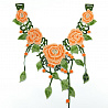 Воротник декоративный G681, оранжевый, зеленый фото №1