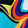 Трикотаж масло набивное "Абстракция" D3, черный, голубой, 150 см, 200 г/м² фото № 4