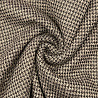 Трикотаж сандра жаккард T200226, бежевый, черный, 150 см, 230 г/м² фото №1
