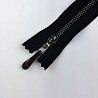 Молния металлическая неразъемная 15 см, черный, никель фото №1
