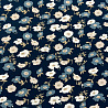 Ниагара принт "Цветы" N2897, джинсовый, бежевый, 148 см, 110 г/м² фото № 3