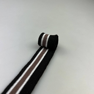 Подвяз трикотажный R21 черный, коричневый, 2,5 см