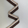 Подвяз трикотажный с люрексом R38 серо-коричневый, бежевый, 2,5 см фото № 3