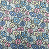 Вискоза-сатин "Цветы" GR-009, голубой, розовый, 110 г/м², 150 см фото № 4