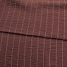 Плательная ткань в полоску CEY156Q красно-коричневый, белый, 150 см, 180 г/м² фото № 3