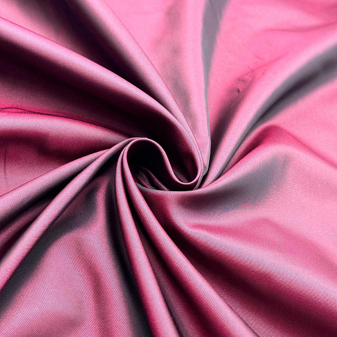 Тафта однотонная, малиново-черный перламутр, 90 г/м², 150 см