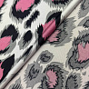 Трикотаж масло набивное "Анималистичный принт" FDY, белый, розовый, черный, 150 см, 200 г/м² фото № 3