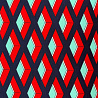 Трикотаж джерси принт "Геометрия" F007, темно-синий, красный, 270 г/м², 150 см фото № 5