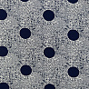 Трикотаж масло набивное "Горох" R-012 темно-синий, белый, 150 см, 200 г/м² фото № 4