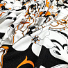 Трикотаж вискоза набивная "Цветы" RY 20053, белый, оранжевый, 150 см, 200 г/м² фото № 2