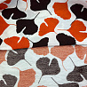 Блузочная ткань с вискозой "Листья" D19001, оранжевый, коричневый, 90 г/м², 150 см фото № 3