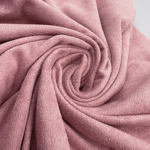 Трикотаж под замшу "браш" пыльно-розовый, 150 см, 200 г/м²