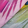 Шифон принт "Перья" односторонний бордюр F020589, светло-розовый, темно-розовый, 75 г/м², 150 см фото № 3