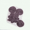 Аппликация "Объемные розы" E001, серо-сиреневый, 16,5×12,5 см фото №1
