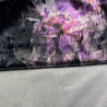 Трикотаж велюр "Цветы" VLP352Z, черный, сиреневый, 150 см, 240 г/м² фото № 3