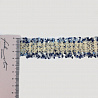 Тесьма декоративная T LM05 синий, золото, 3 см (намотка 90 ярдов) фото №1