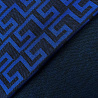 Трикотаж  жаккард с блеском "Геометрия" D#9855 синий, черный, 150 см, 300 г/м² фото № 3