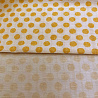 Блузочная ткань с вискозой "Горошек" D1903, молочный, желтый, 112 г/м², 148 см фото № 3