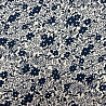Вискоза (штапель) принт "Цветы" STS-10216A-18, бежевый, темно-синий, 110 г/м², 150 см фото № 4