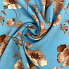 Ниагара принт "Цветы" N6817 голубой, коричнево-бежевый, 150 см, 110 г/м² фото №1