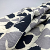 Блузочная ткань с вискозой "Листья" D19001, серый, черный, 90 г/м², 150 см фото № 2