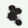 Аппликация "Объемные розы" E001, темно-серый, 16,5×12,5 см фото №1