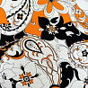 Трикотаж вискоза набивная "Цветы" RY 20053, белый, оранжевый, 150 см, 200 г/м² фото № 4