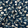 Ниагара принт "Цветы" N2897, джинсовый, бежевый, 148 см, 110 г/м² фото №1