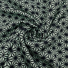 Вискоза-твил "Геометрические узоры" GR-021, мятный, темно-синий, 110 г/м², 150 см фото №1
