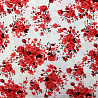 Трикотаж жаккард принт "Цветы" EMP036, белый, красный, 200 г/м², 150 см. фото № 4