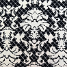 Трикотаж креп "Дамаски" D626 черный, кремовый, 150 см, 270 г/м² фото № 3