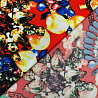 Трикотаж масло набивное "Узоры из страз" D4 красный, синий 150 см, 200 г/м² фото № 3