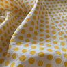 Блузочная ткань с вискозой "Горошек" D1903, молочный, желтый, 112 г/м², 148 см фото № 4