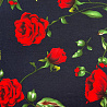 Трикотаж джерси принт "Цветы" F034092, темно-синий, красный, 150 см, 290 г/м² фото № 4