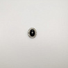 Брошь металлическая B55, черный, никель, 3 см фото №1