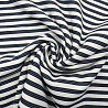 Трикотаж оттоман "Полоска" OT068 белый, темно-синий, 150 см, 270 г/м² фото №1