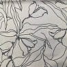Трикотаж креп "Цветы" B2205 бежевый, коричневый, 150 см, 230 г/м фото № 4