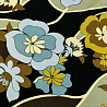 Трикотаж вискоза набивная "Цветы" OTP080061, коричневый, серо-голубой, 150 см, 200 г/м² фото № 4