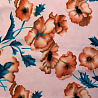 Вискоза-твил "Цветы" GR-014, розовый, оранжевый, 150 см, 110 г/м² фото № 4