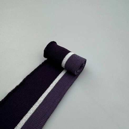 Подвяз трикотажный R35 серо-фиолетовый, баклажановый, 4,5 см