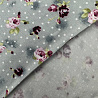 Вискоза-сатин "Цветы" GR013, серый, бордовый, 110 г/м², 150 см фото № 3