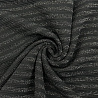Трикотаж с люрексом в полоску OT067 черный, 150 см, 240 г/м² фото №1