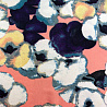 Трикотаж креп "Цветы акварельные" D7383 лососевый, кремовый, 150 см, 270 г/м² фото № 4